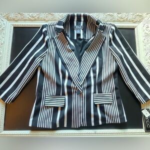 NYCC blazer - new with tags, black and white button front - women's size M